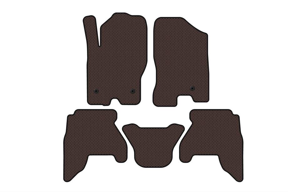 Nissan Pathfinder R51 2005-2014 Carsuit V1 rubber floor mats (2 rows, brown, 2010-2014) Image