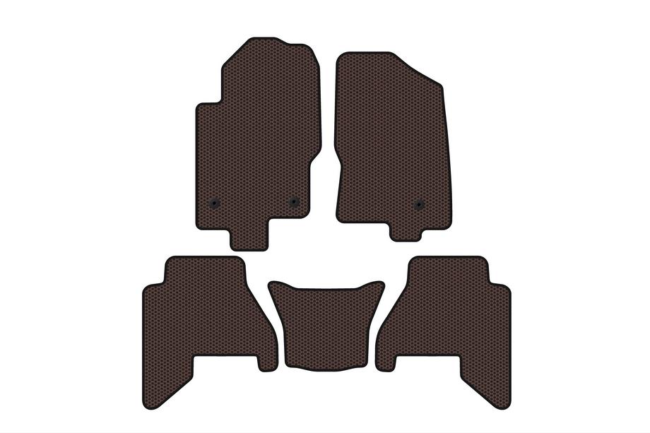 Nissan Pathfinder R51 2005-2014 Rubber floor mats Carsuit V2 (2 rows, Brown, 2010-2014) Photo 1
