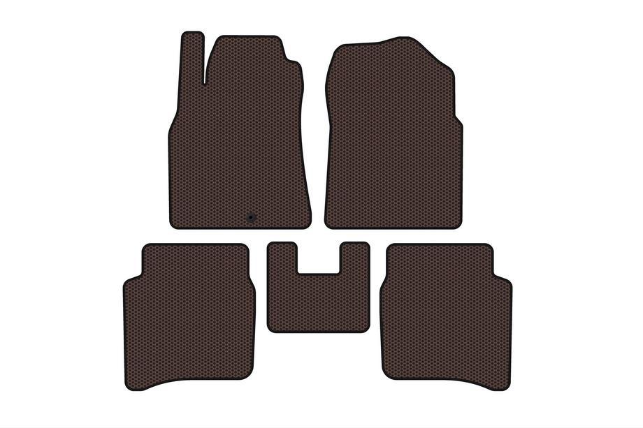 Nissan Primera P12 2002–2007 Rubber Floor Mats Carsuit (SD, Brown) Image