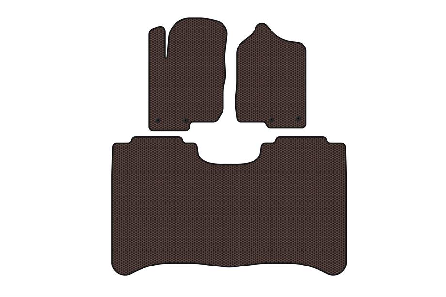Nissan Titan 2004-2011 Rubber Floor Mats Carsuit (Brown) Image