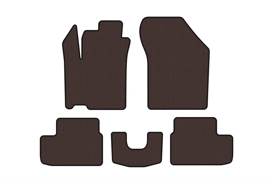 Opel Agila 2007-2015 Rubber floor mats Carsuit (HB, brown) Image