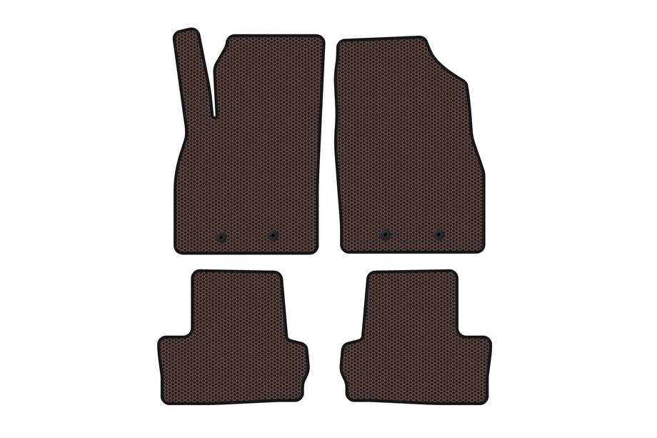 Opel Ampera 2011-2016 Rubber floor mats Carsuit (LB, Hybrid, brown) Image