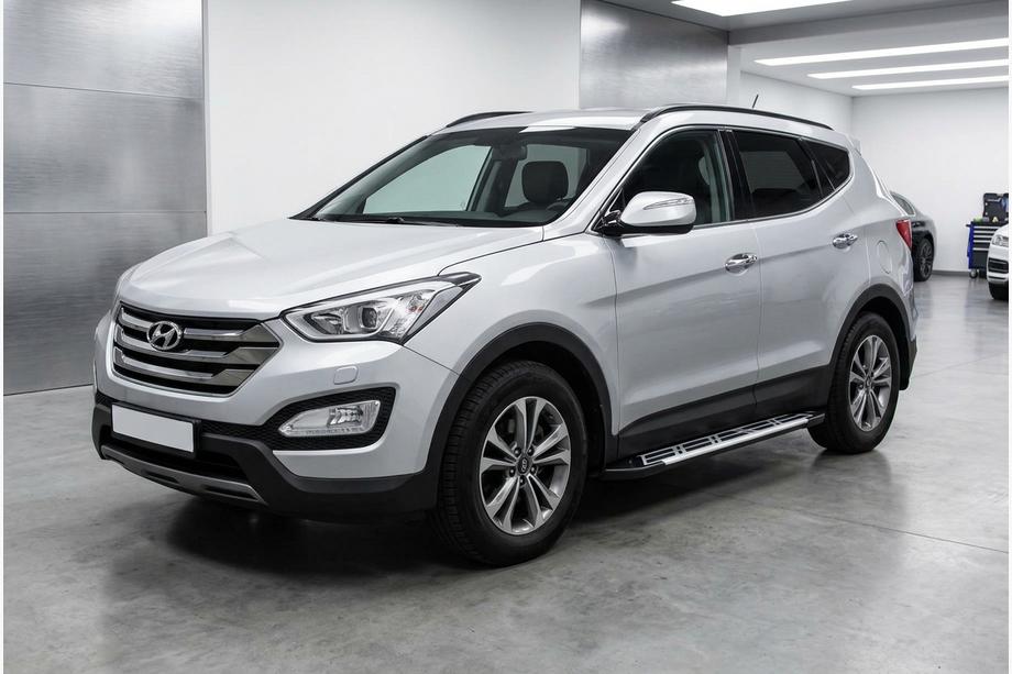 Hyundai Santa Fe 3 2012-2018 Side Steps Sunrise (2 pcs, Aluminum) Image