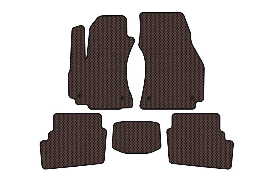 Opel Zafira A 1998-2005 Rubber floor mats Carsuit (2 rows, 2003-2005, 7-seater, brown) Photo 1