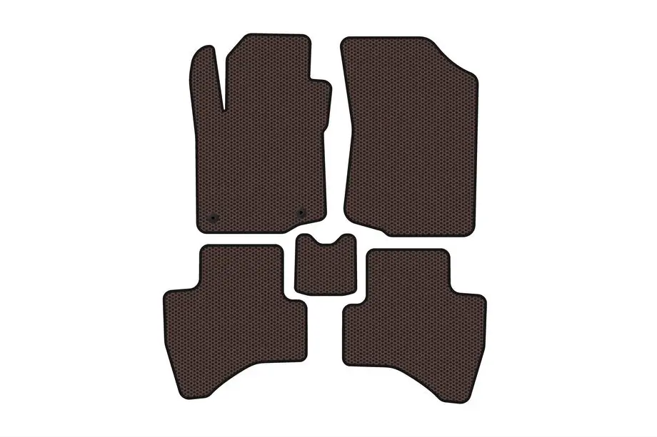 Peugeot 107 2005-2014 Rubber floor mats Carsuit (HB, brown) Image
