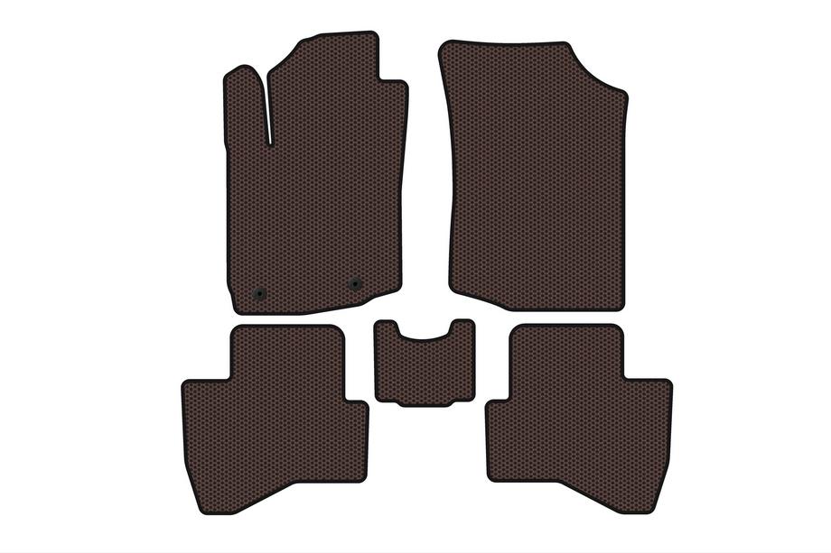 Peugeot 108 2014-2021 Rubber floor mats Carsuit (HB, brown) Image