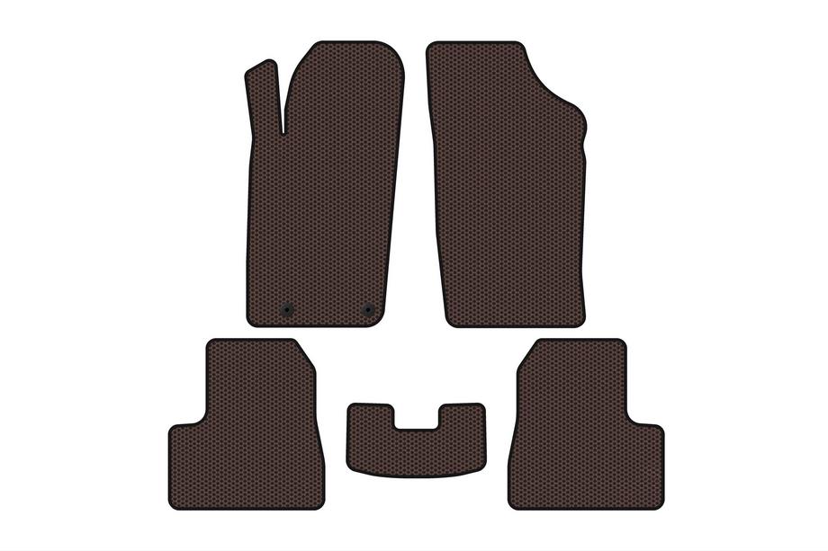 Peugeot 206 1998-2024 Rubber Floor Mats Carsuit (2009-2013, Brown) Image