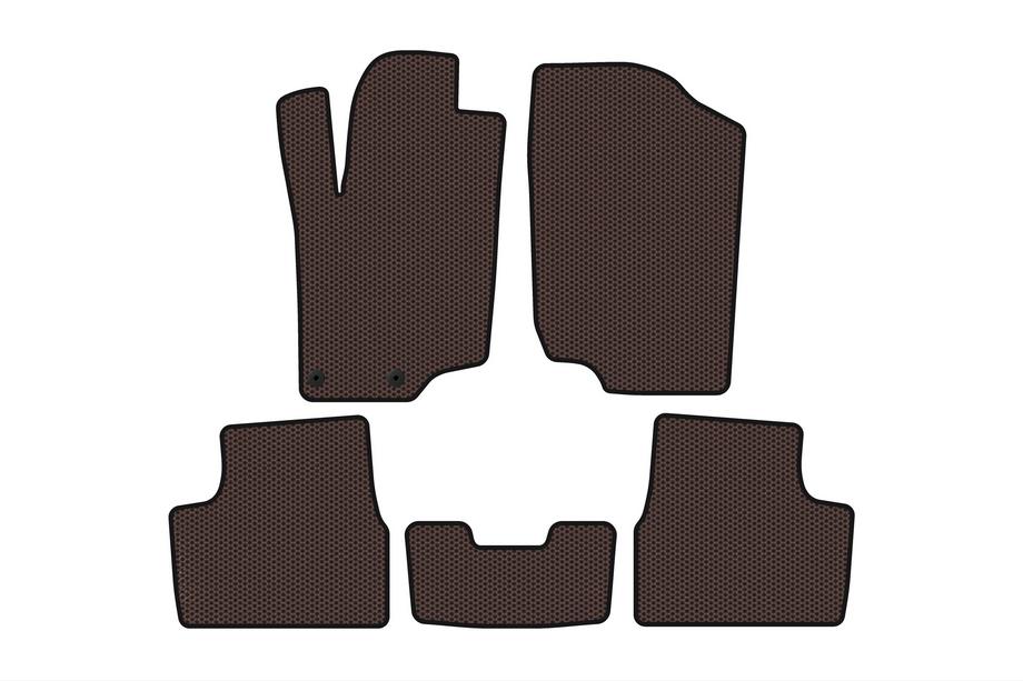 Peugeot 207 2006–2014 Rubber floor mats Carsuit (HB, 5-door, brown) Image
