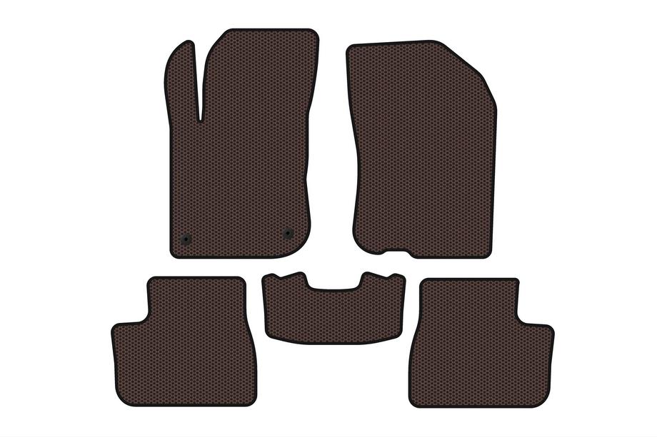 Peugeot 208 2012-2019 Rubber Floor Mats Carsuit (Brown) Photo 1