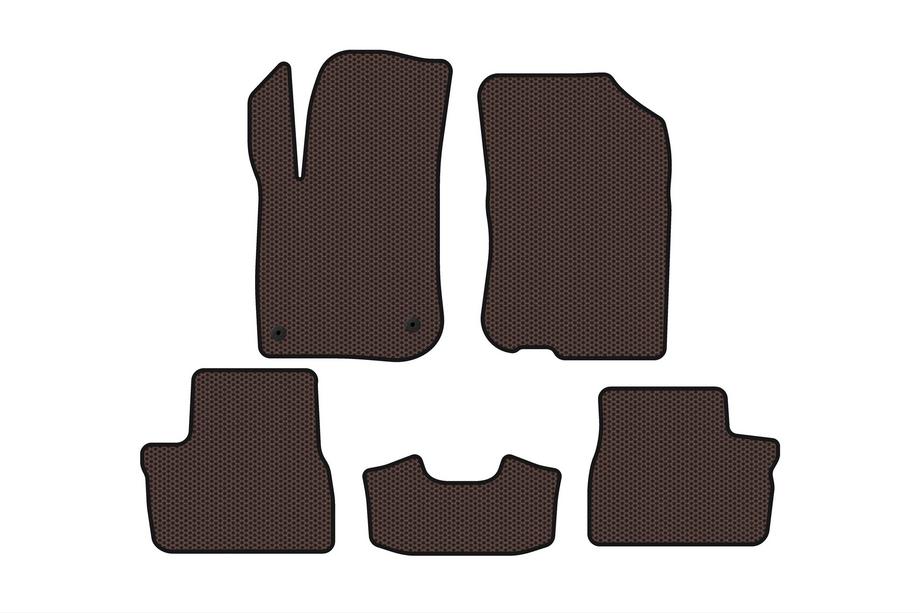 Peugeot 208 2012-2019 Rubber floor mats Carsuit (HB, 5-door, brown) Image