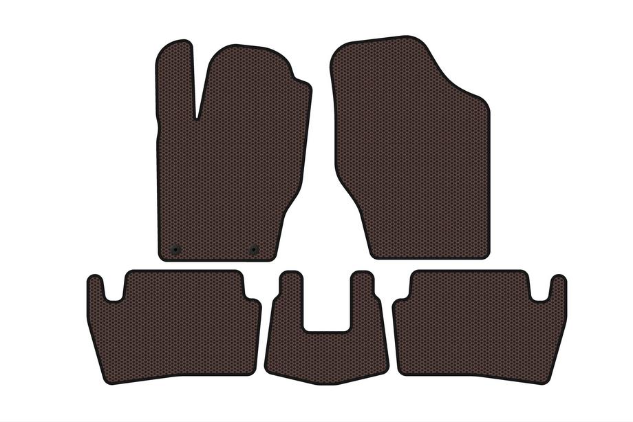 Peugeot 307 2001-2008 Rubber floor mats Carsuit (2001-2005, HB, 5-door, brown) Image