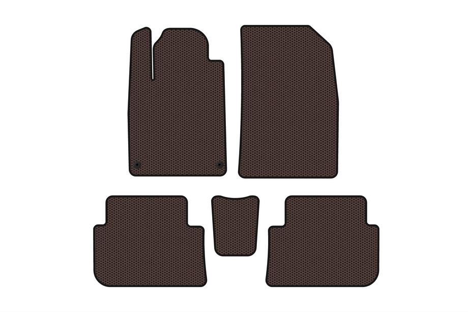 Peugeot 407 2004-2011 Rubber Floor Mats Carsuit (SD, Brown) Image