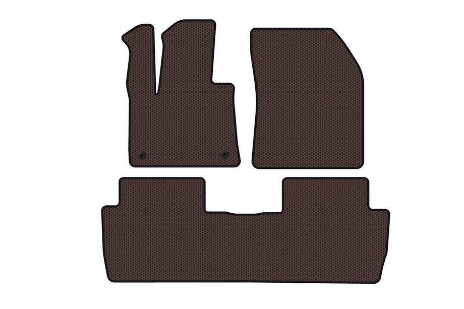 Peugeot 5008 2016-2023 Rubber floor mats Carsuit (2016-2020, brown) Photo 1