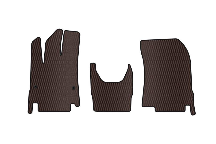 Peugeot Partner/Rifter 2019- Rubber Floor Mats Carsuit (Brown) Photo 1