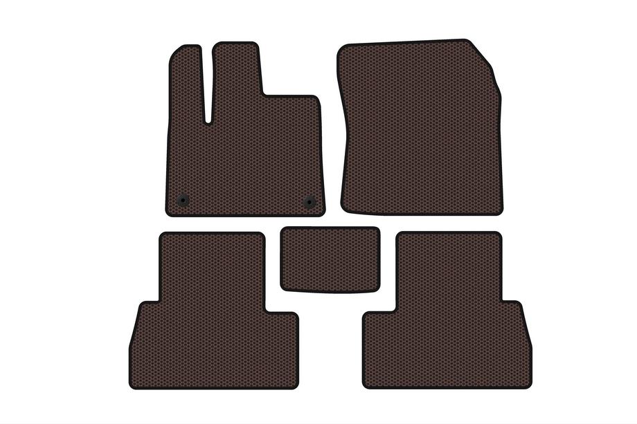 Peugeot Partner/Rifter 2019- Rubber Floor Mats Carsuit (Long Wheelbase, Brown) Image