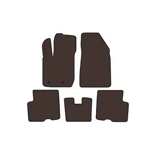 Rubber floor mats Carsuit (Front-wheel drive, brown)