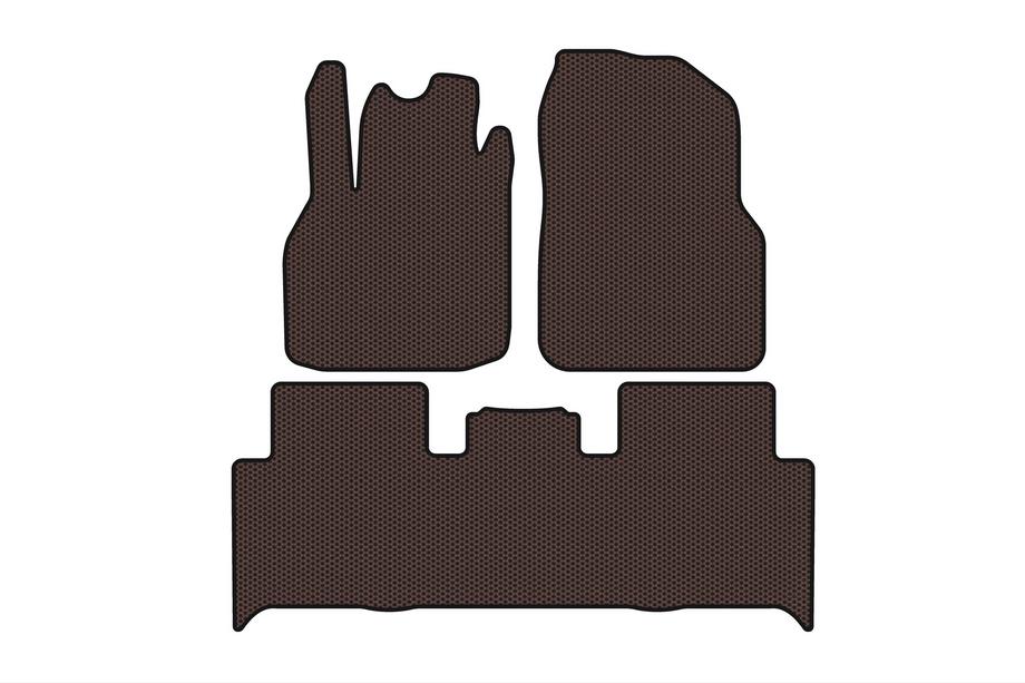 Renault Scenic/Grand 2003-2009 Rubber floor mats Carsuit (2 rows, brown) Photo 1