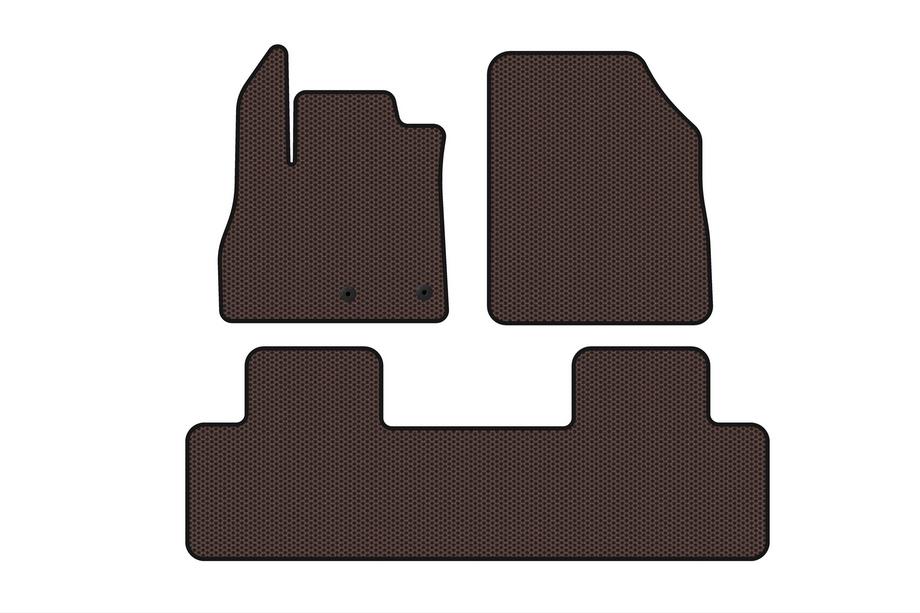 Renault Scenic/Grand 2016–2025 Rubber floor mats Carsuit (5-seater, brown) Photo 1