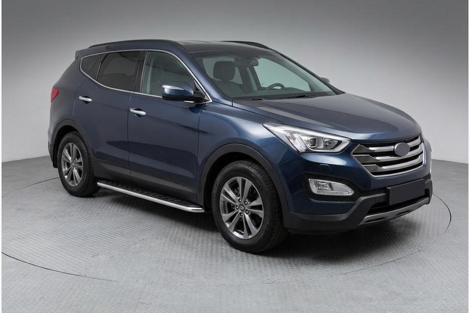 Hyundai Santa Fe 3 2012-2018 Side Steps Maydos V1 (2 pcs, Aluminum & Stainless Steel) Image