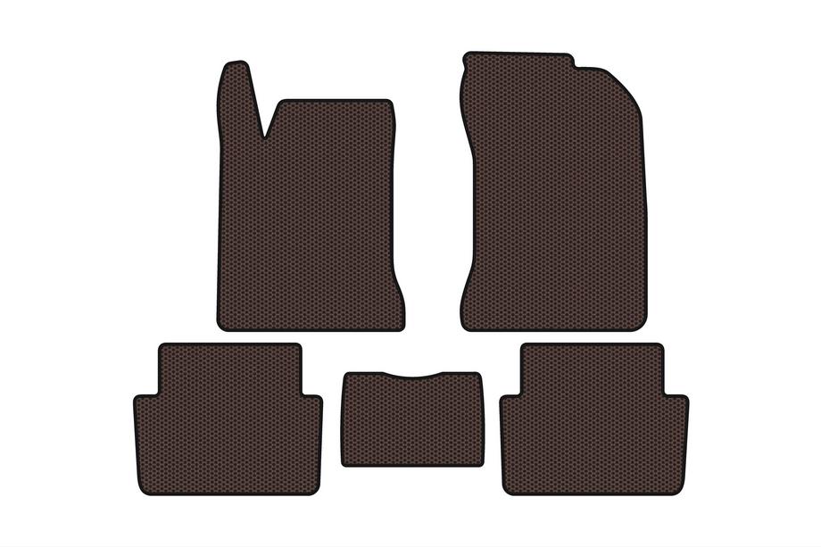 Renault Laguna 2001-2007 Rubber floor mats Carsuit (SW, brown) Image