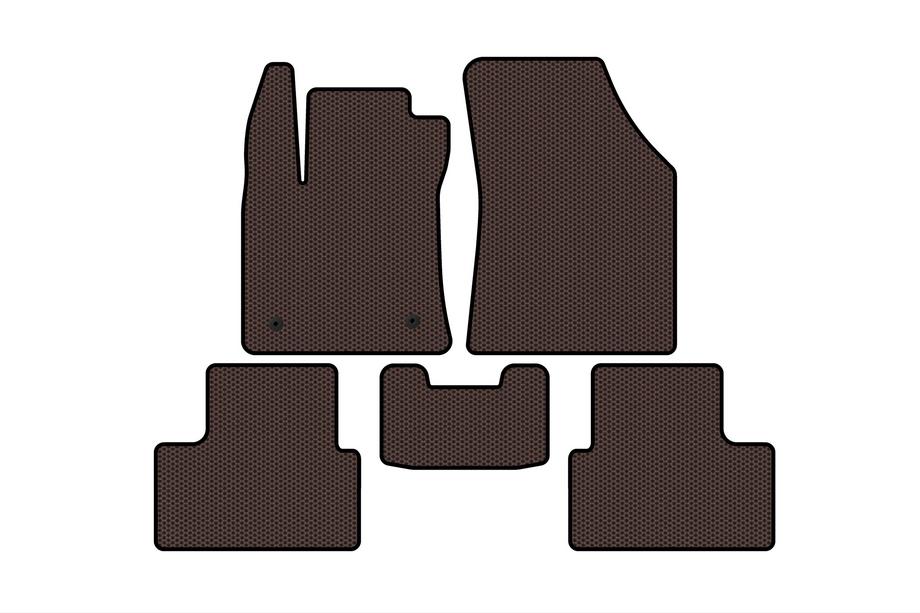Renault Megane IV 2016-2025 Rubber Floor Mats Carsuit (SD, Brown) Image