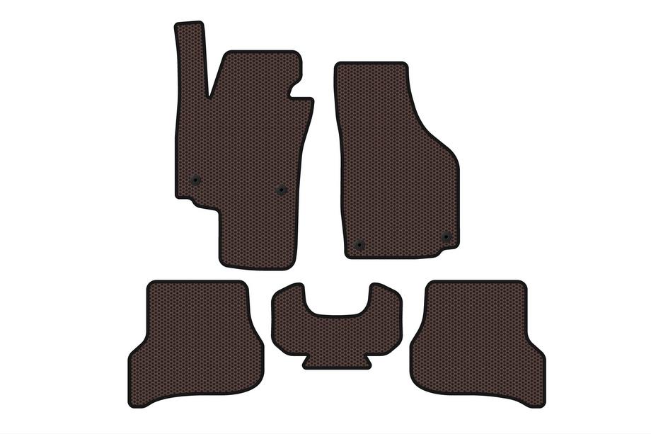 Seat Altea 2004-2015 Rubber Floor Mats Carsuit (Brown) Image