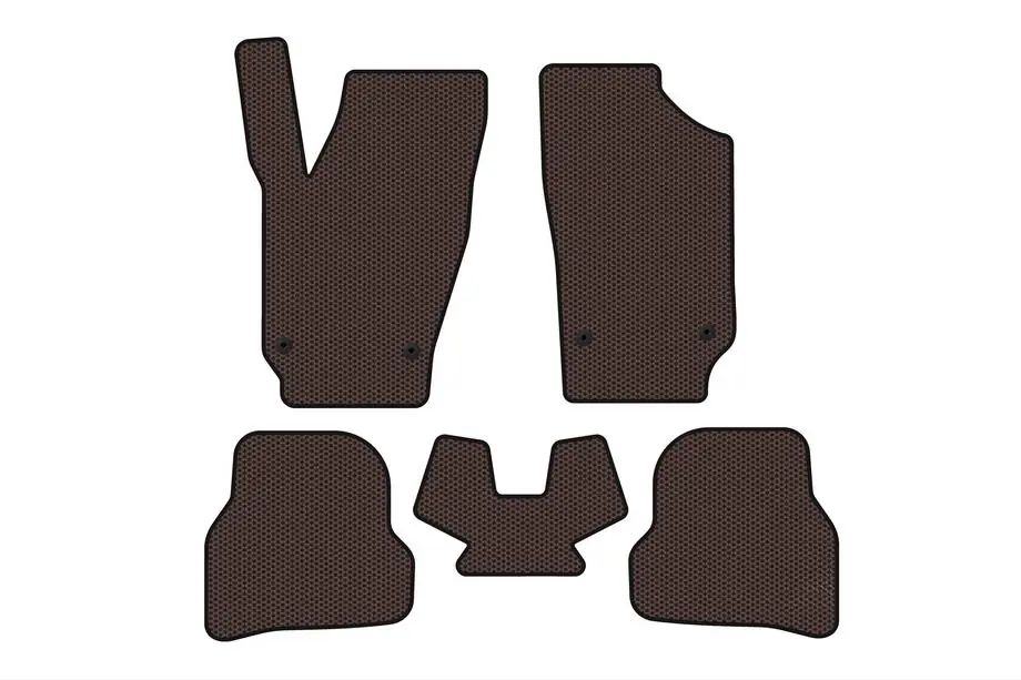 Seat Ibiza 2010-2017 Rubber floor mats Carsuit (2010-2012, HB, 5-door, brown) Image