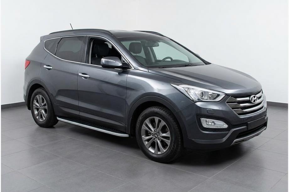 Hyundai Santa Fe 3 2012-2018 Side Steps Tayga Grey (2 pcs, Aluminum) Image
