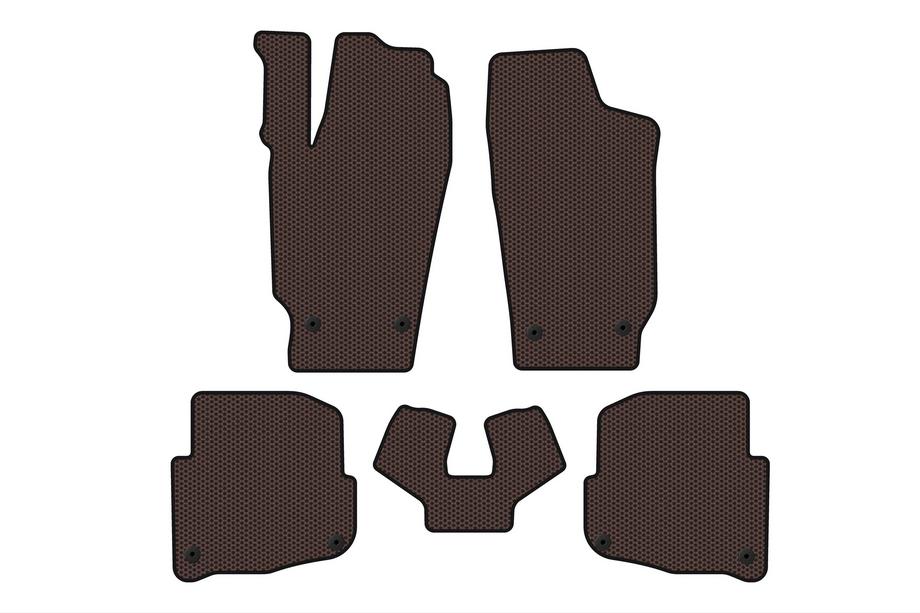 Skoda Fabia 2000-2007 Rubber Floor Mats Carsuit (SD, Brown) Image