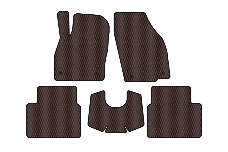 Skoda Kamiq 2019- Rubber floor mats Carsuit (Automatic, brown) Image