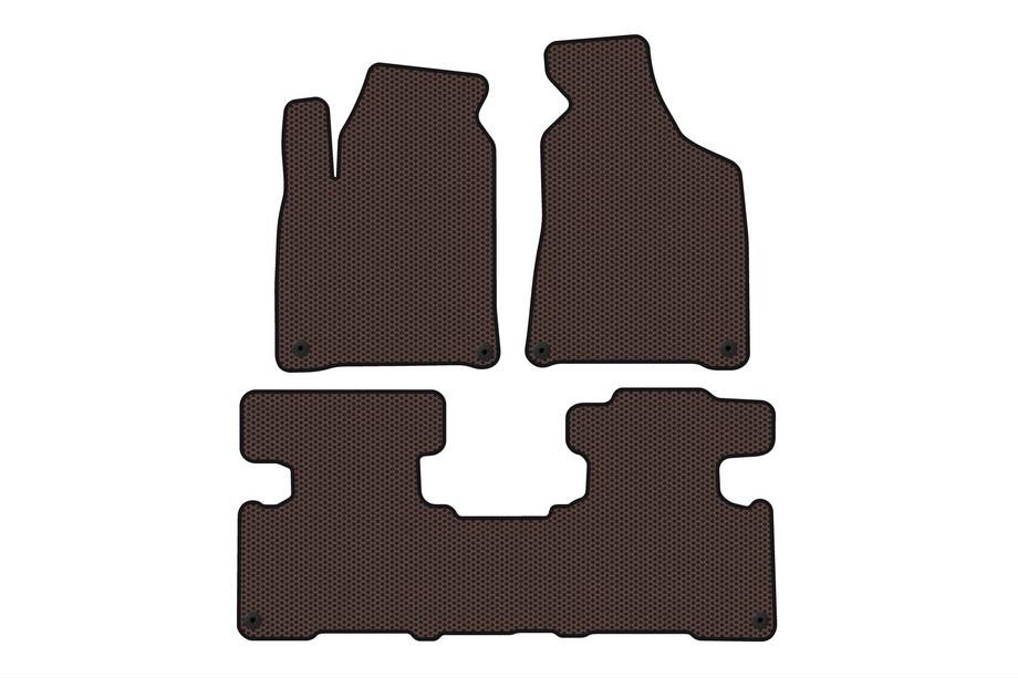 SsangYong Korando 2010-2019 Rubber floor mats Carsuit (2010-2016, brown) Photo 1
