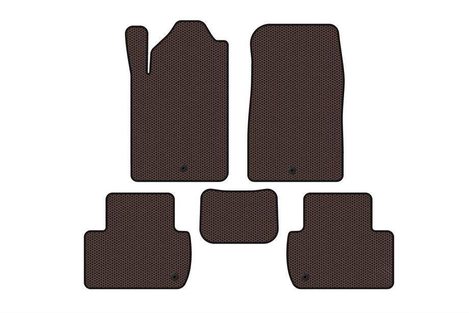 SsangYong Rexton I 2001-2017 Rubber Floor Mats Carsuit (Brown) Image