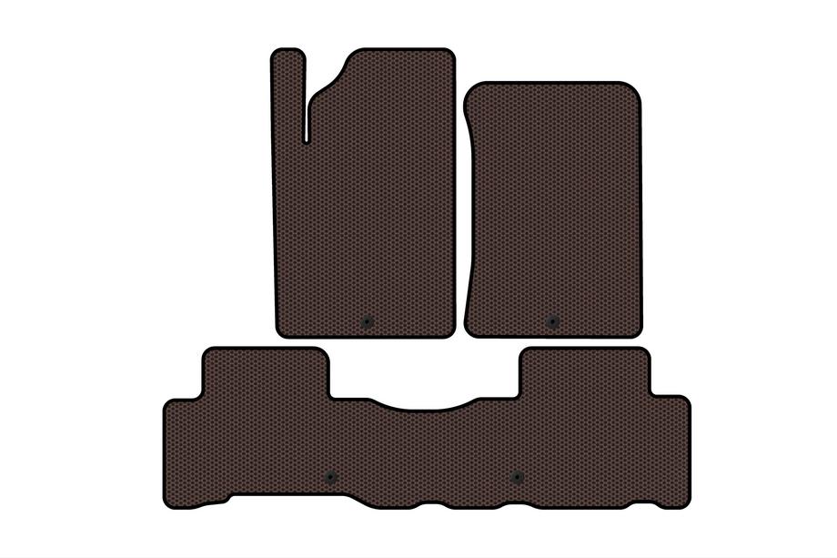 SsangYong Rexton II 2017- Rubber Floor Mats Carsuit (Brown) Photo 1