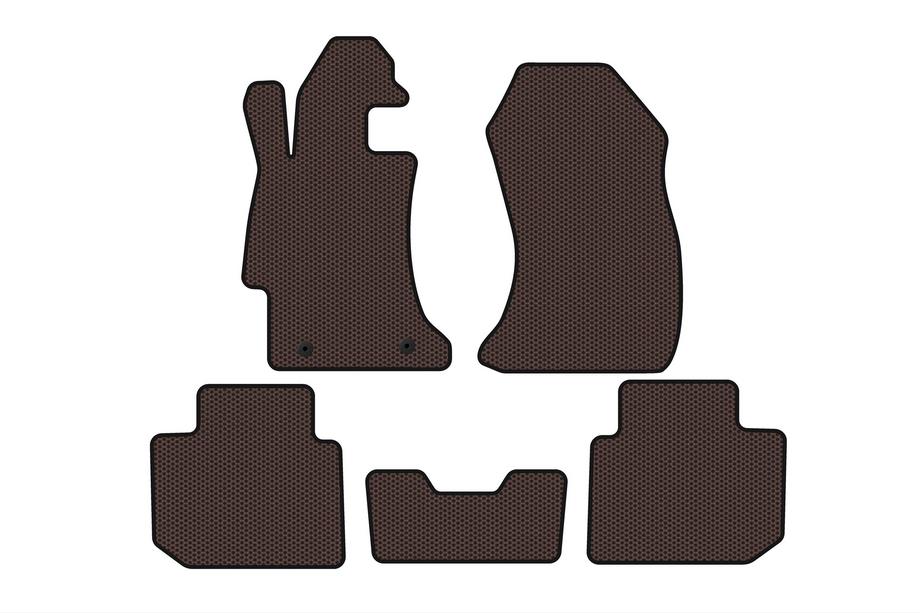 Subaru Impreza 2011-2016 Rubber Floor Mats Carsuit (SD, Brown) Image