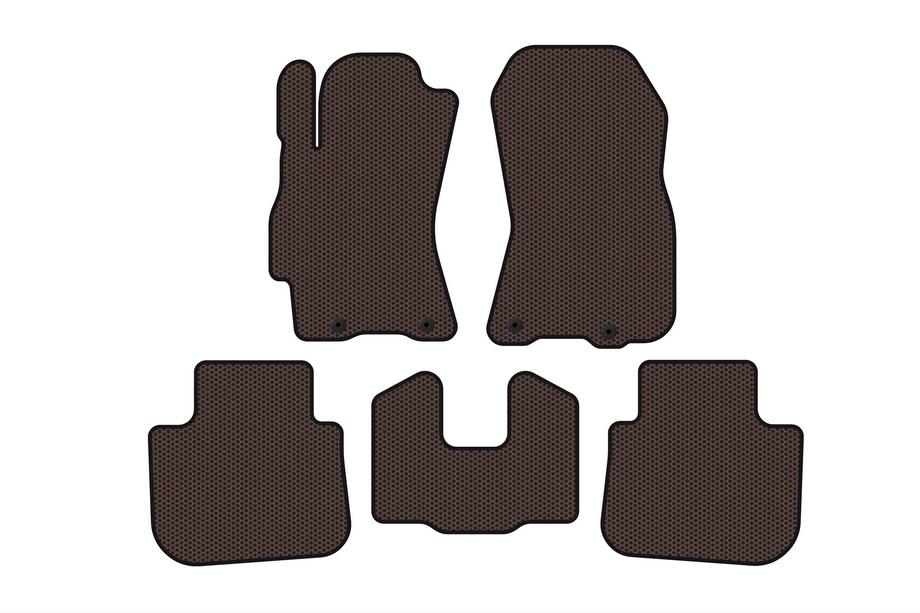 Subaru Outback 2009-2014 Rubber Floor Mats Carsuit (Brown) Image