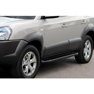 Side Steps Allmond Black (2 pcs, Aluminum) Hyundai Tucson JM 2004- photo 1