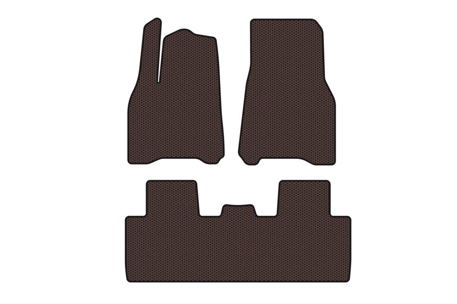 Tesla Model Y 2020- Rubber floor mats Carsuit (2020-2024, brown) Image