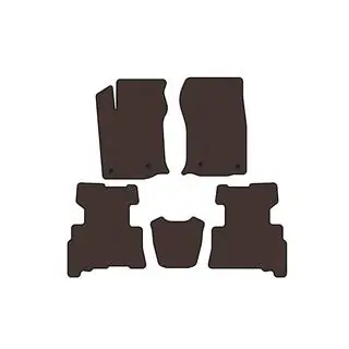 Rubber floor mats Carsuit (2 rows, 2014-2024, 7-seater, brown) photo 1
