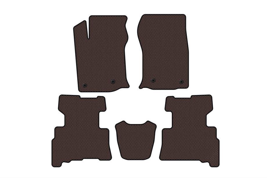 Toyota 4Runner 2009-2024 Rubber floor mats Carsuit (2 rows, 2014-2024, 7-seater, brown) Image