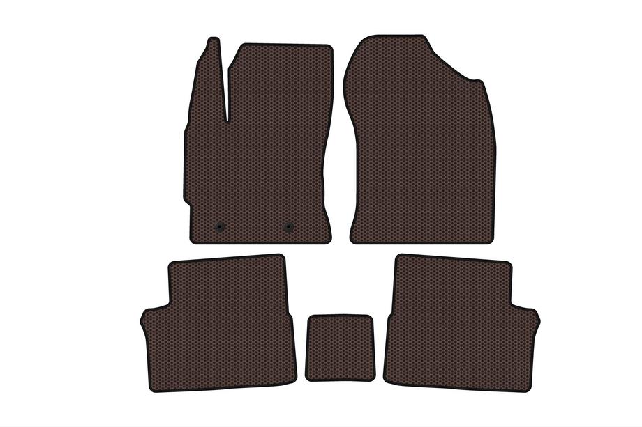 Toyota Auris 2012-2018 Rubber Floor Mats Carsuit (Brown) Image