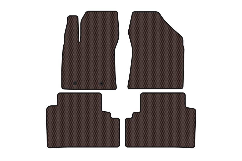 Toyota Avensis 2009-2018 Rubber Floor Mats Carsuit (SD, Brown) Photo 1