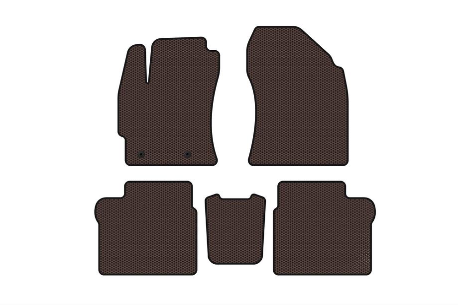 Toyota Corolla 2013-2019 Rubber floor mats Carsuit (2016-2019, SD, brown) Image
