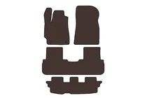 Toyota Highlander 2008-2013 Rubber floor mats Carsuit (2 rows, brown) photo 1