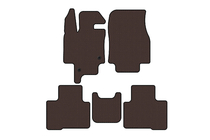 Toyota Highlander 2019- Rubber floor mats Carsuit (2 rows, 7-seater, brown) photo 1