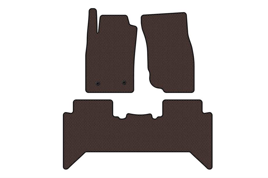 Toyota Hilux 2006-2015 Rubber Floor Mats Carsuit V2 (Brown) Image
