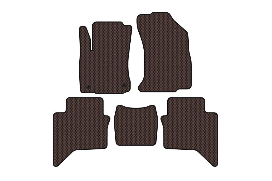 Toyota Hilux 2015- Rubber Floor Mats Carsuit (Brown) Image