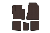 Toyota IQ 2008-2015 Rubber floor mats Carsuit (HB, brown) photo 1