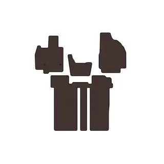 Rubber floor mats Carsuit (2 rows, 6-seater, brown)