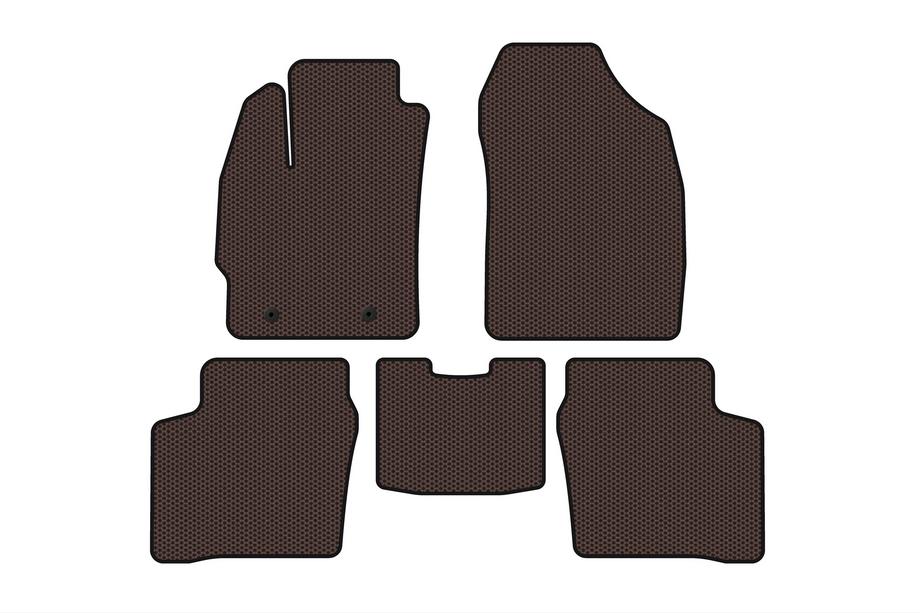 Toyota Prius 2003-2009 Rubber Floor Mats Carsuit (LB, Brown) Image