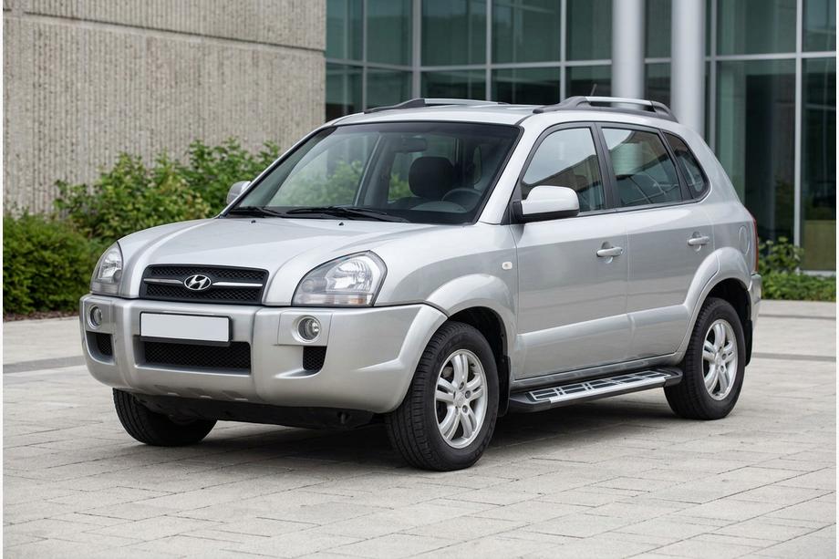 Hyundai Tucson JM 2004- Side Steps Sunrise (2 pcs, Aluminum) Image